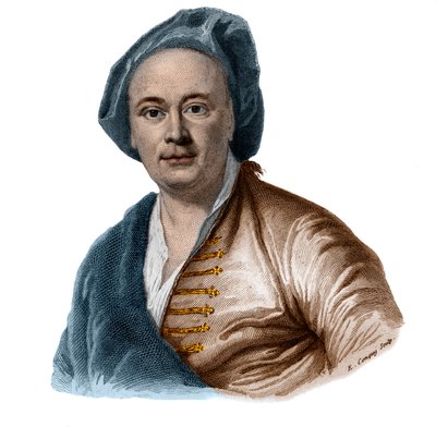 Portrait of Maurice Quentin Delatour, French painter by French School